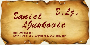 Daniel LJupković vizit kartica